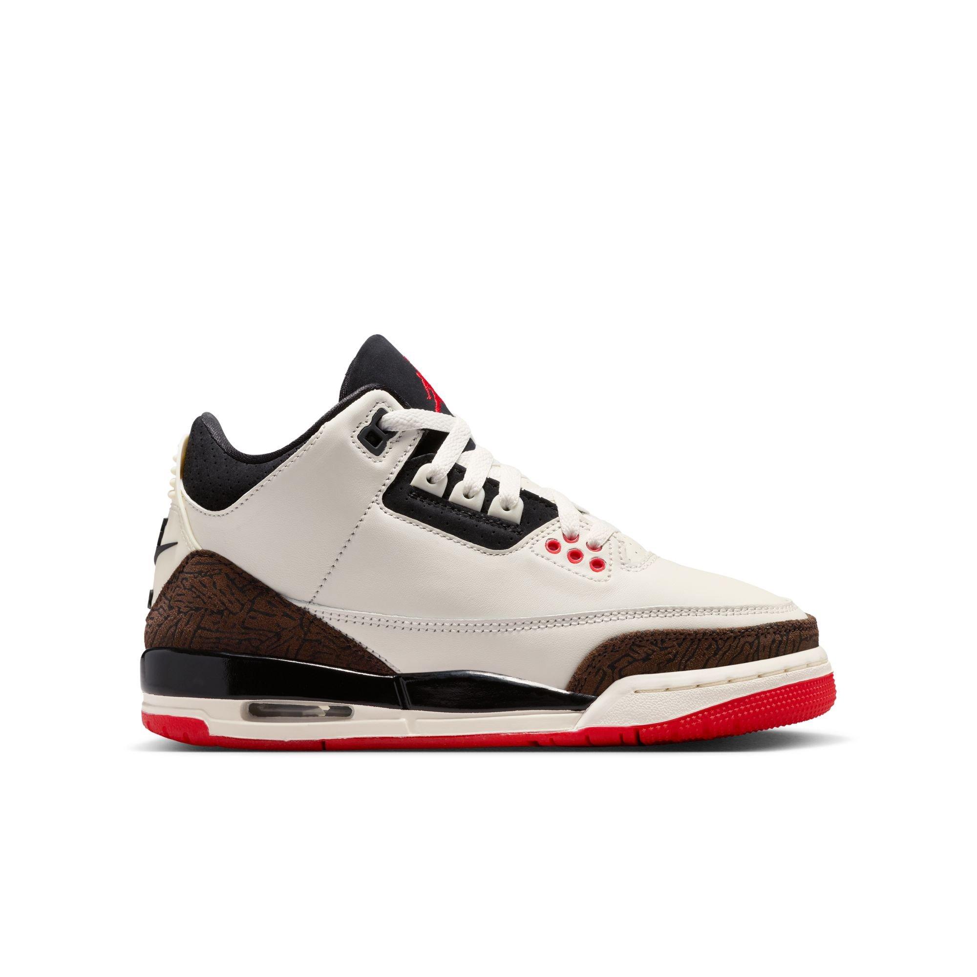 Jordan 3 Retro "World's Best" Grade School Kids' Shoe - SAIL/BLACK/UNIVERSITY RED/PALE IVORY